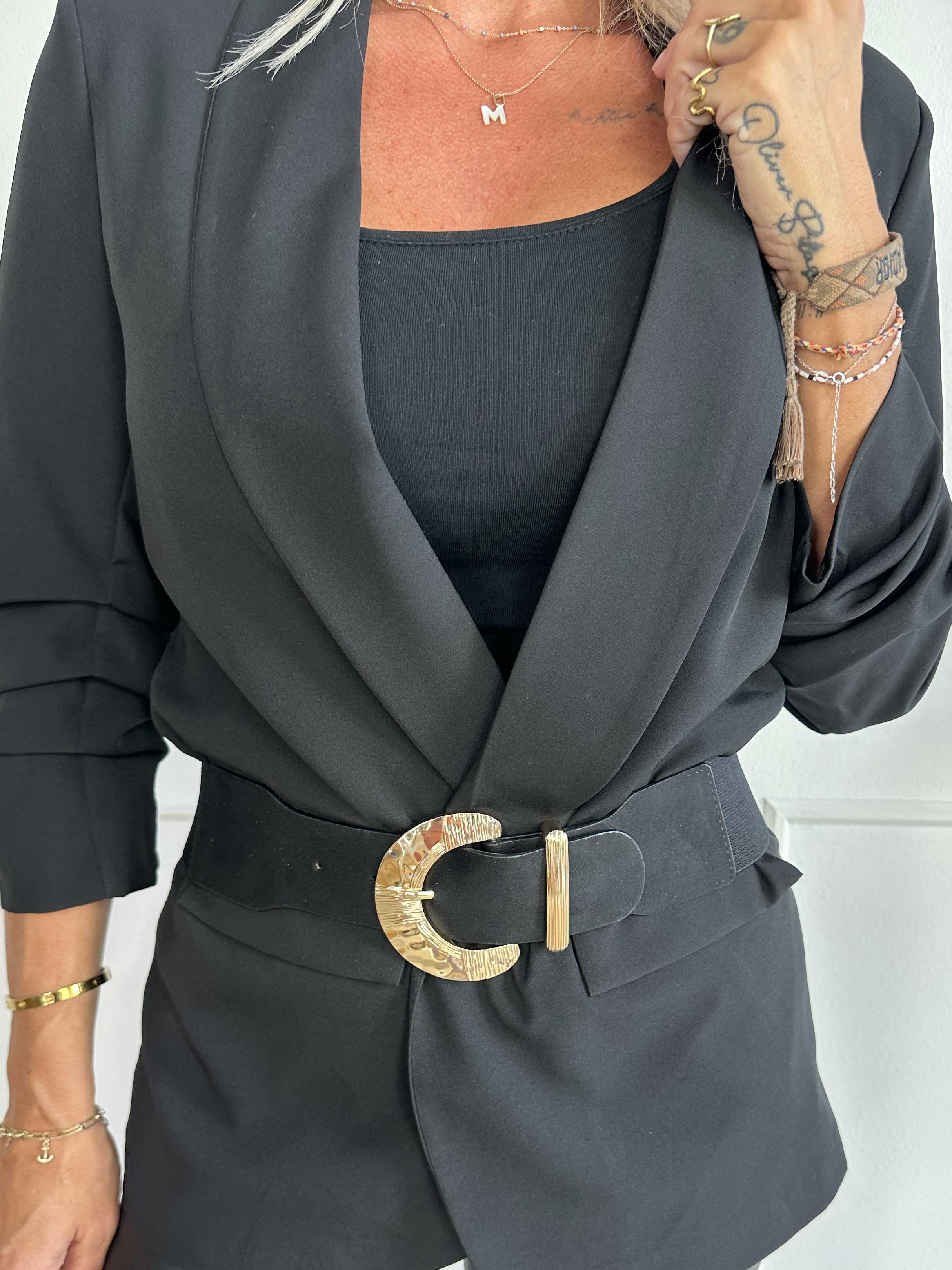 Rena - Elastisk bredt bælte med stort spænde